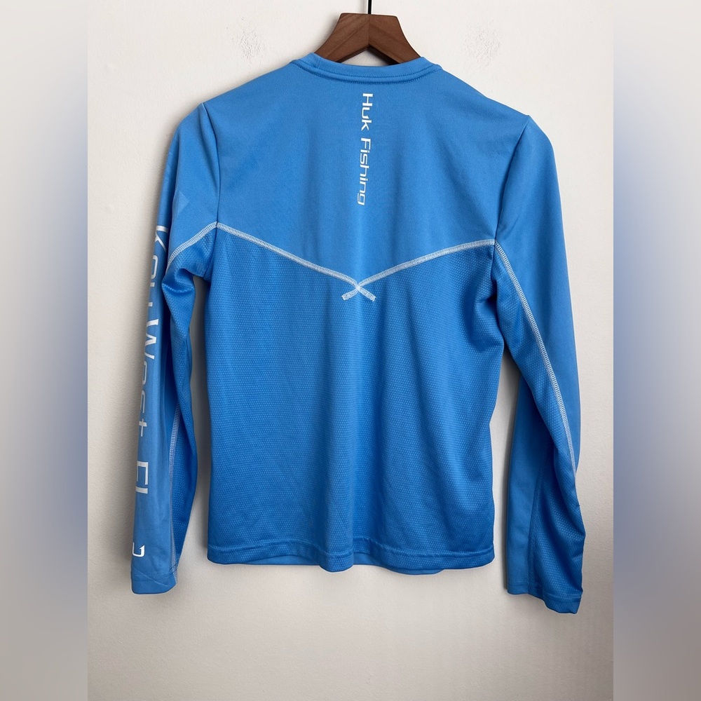 HUK Performance Fishing shirt long sleeve size small blue